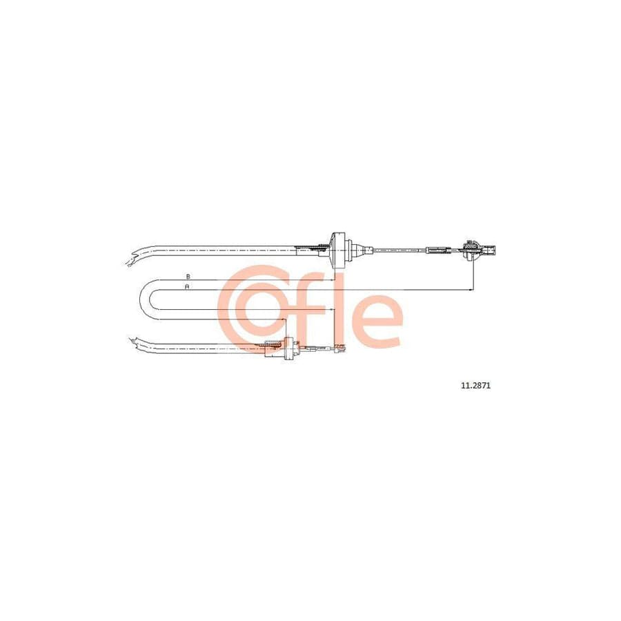 Cofle 92.11.2871 Clutch Cable for Renault 19