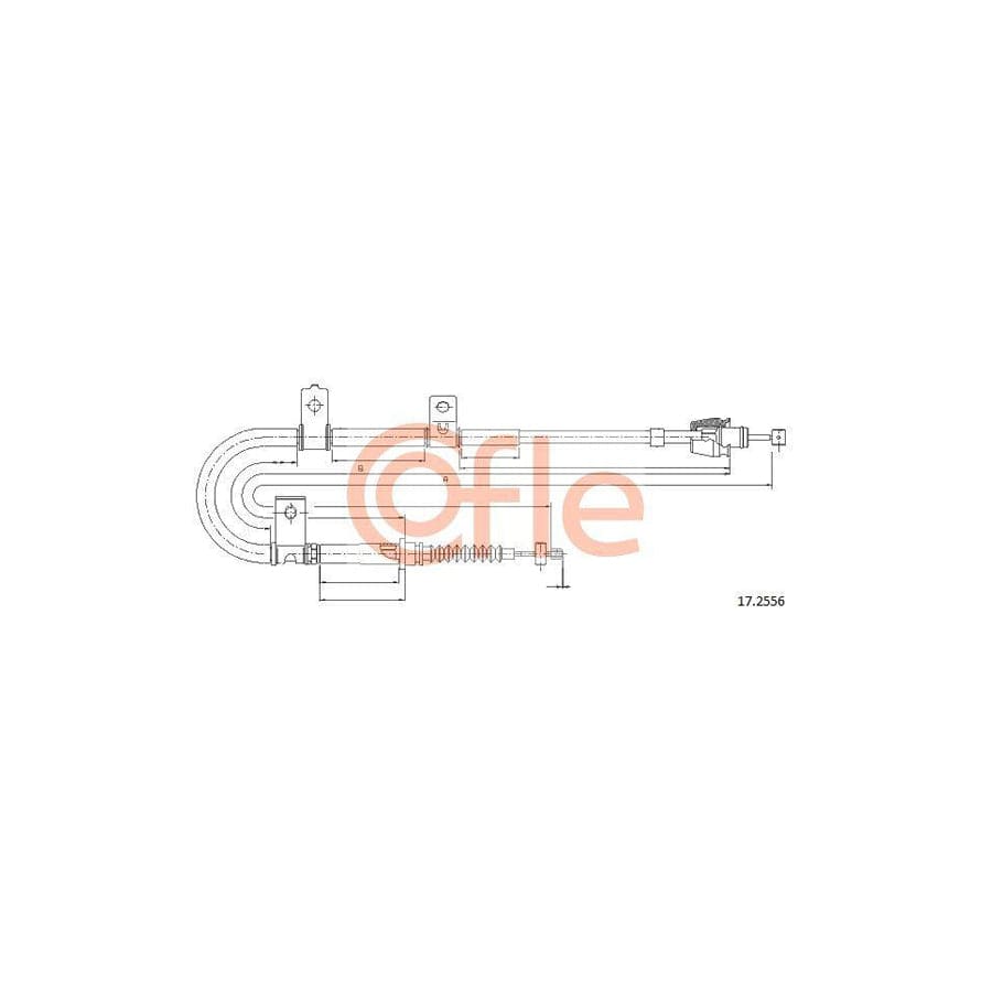 Cofle 17.2556 Hand Brake Cable for Hyundai Elantra