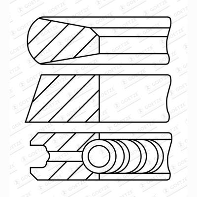 GOETZE 08-445200-40 Piston Ring Kit