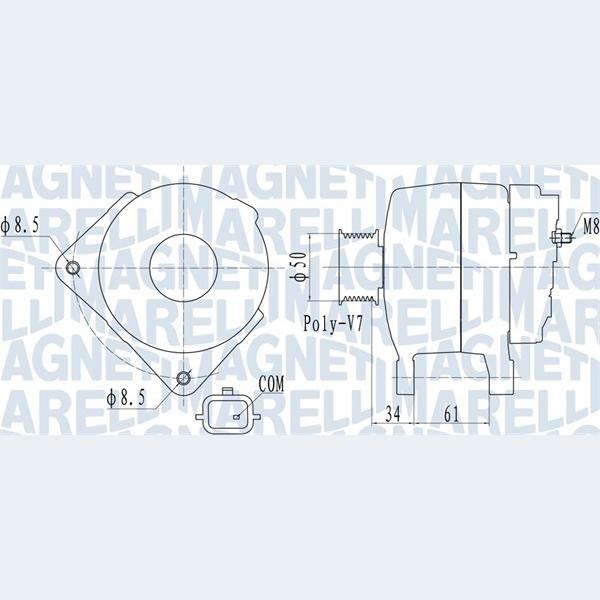 MAGNETI MARELLI 063732057010 Alternator