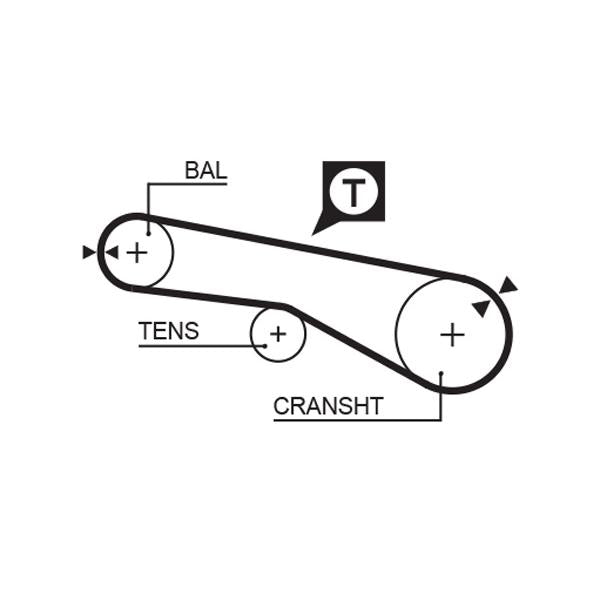 GATES GAT1074RM Timing Belt