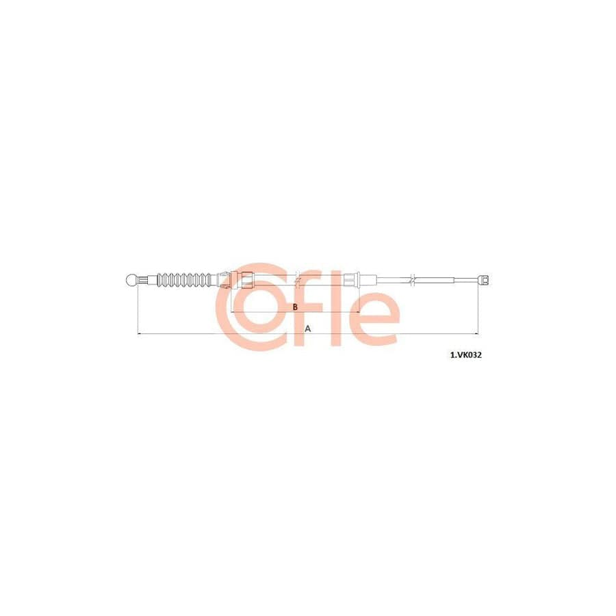 Cofle 92.1.Vk032 Hand Brake Cable for VW Caddy