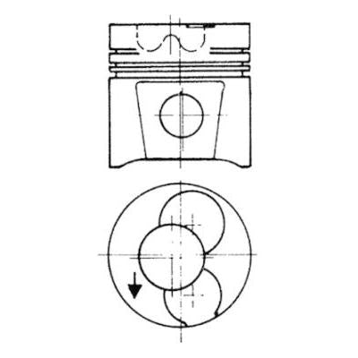 KOLBENSCHMIDT 93118600 Piston