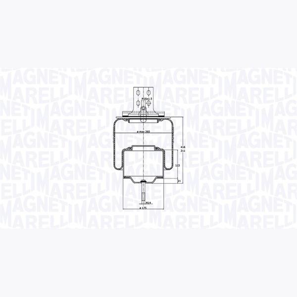 MAGNETI MARELLI 030607020157 Compressed-Air System Air Tank