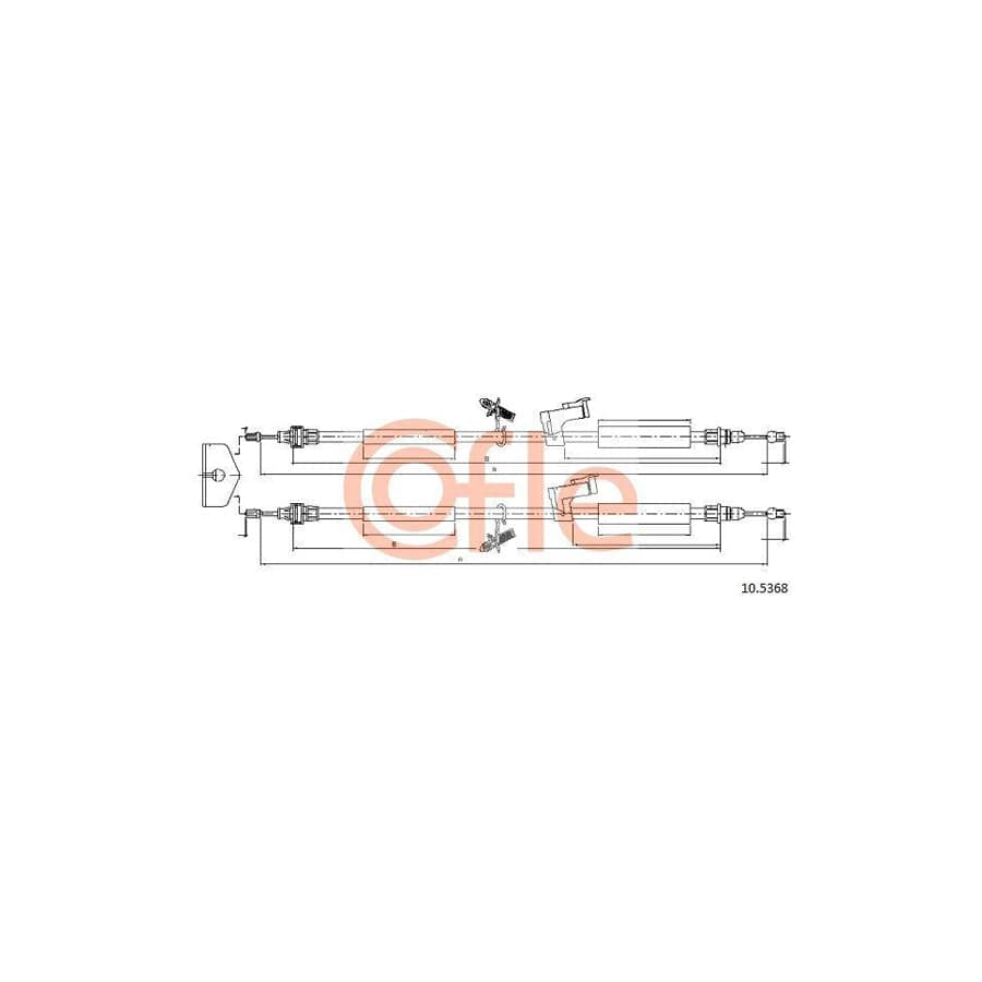 Cofle 92.10.5368 Hand Brake Cable for Ford Focus