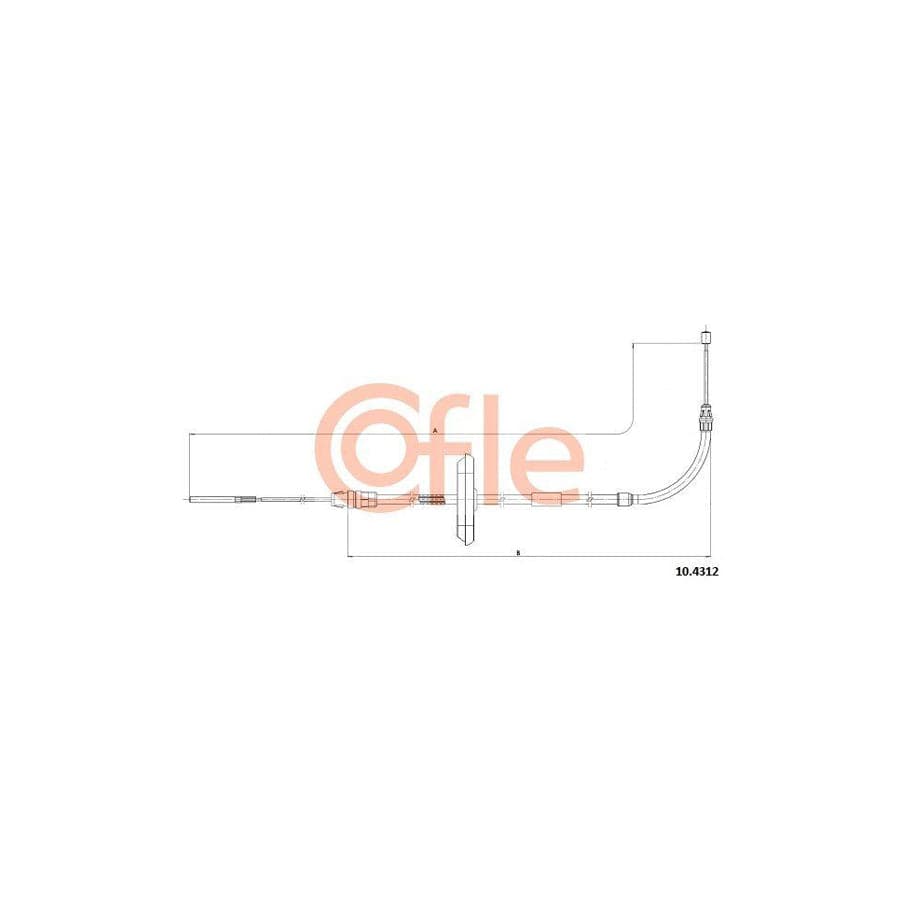 Cofle 10.4312 Hand Brake Cable