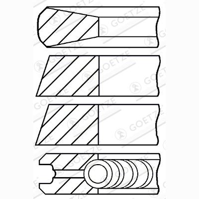 GOETZE 08-207800-10 Piston Ring Kit