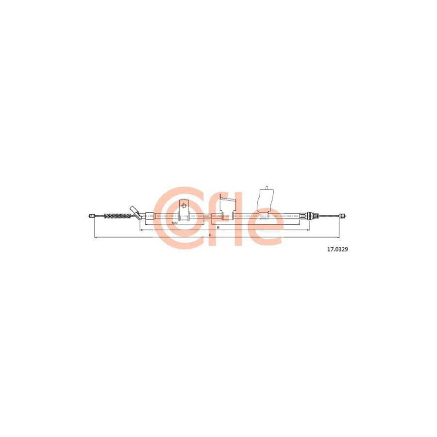 Cofle 92.17.0329 Hand Brake Cable for Nissan X-Trail (T31)