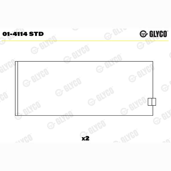 GLYCO 01-4114STD Connecting Rod Bearing