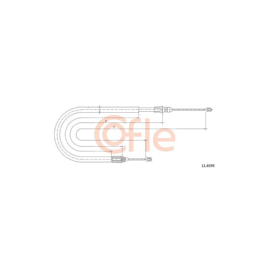 Cofle 11.6599 Hand Brake Cable