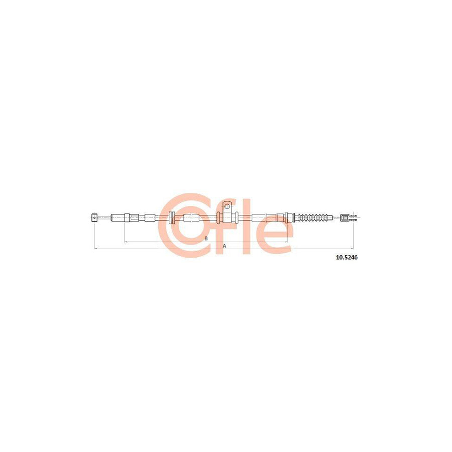 Cofle 92.10.5246 Hand Brake Cable for MG Mg Tf Convertible