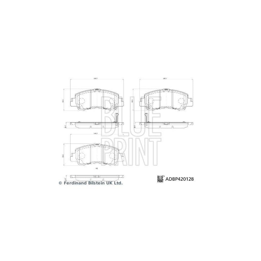 Blue Print Adbp420128 Brake Pad Set for Mitsubishi Eclipse Cross (Gk_)