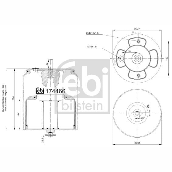 FEBI FE174466 Air Suspension Bellow