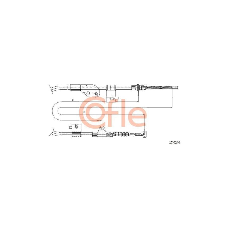 Cofle 17.0240 Hand Brake Cable for Nissan Primera