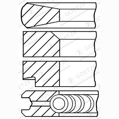 GOETZE 08-420100-00 Piston Ring Kit