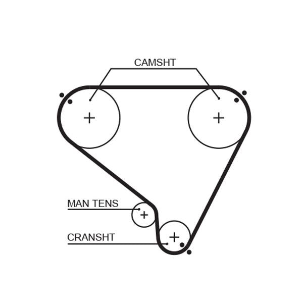 GATES GATT104RB Timing Belt