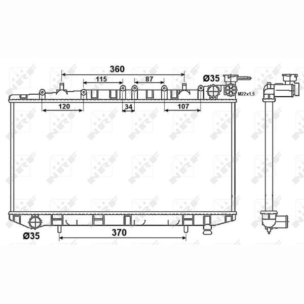 NRF NRF53523 Engine Radiator