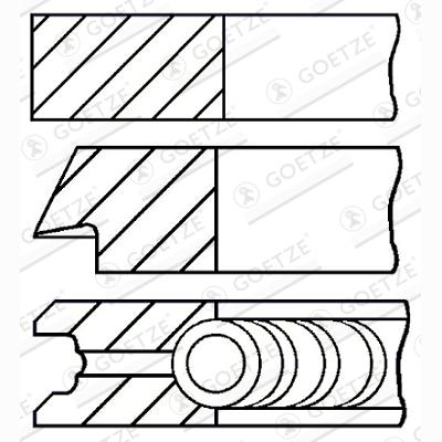 GOETZE 08-527300-00 Piston Ring Kit