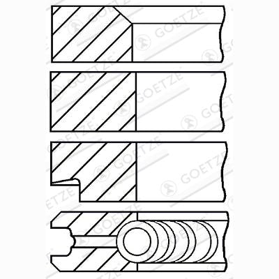 GOETZE 08-207500-00 Piston Ring Kit