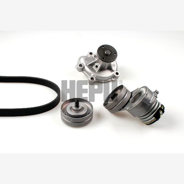 HEPU PK03721 Water Pump + V-Ribbed Belt Kit