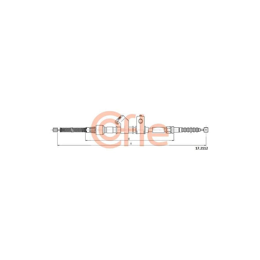 Cofle 92.17.2112 Hand Brake Cable for Mitsubishi Pajero / Shogun