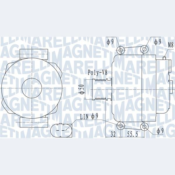 MAGNETI MARELLI 063732055010 Alternator