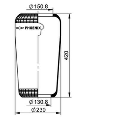 PHOENIX 2F18B Air Suspension Bellow