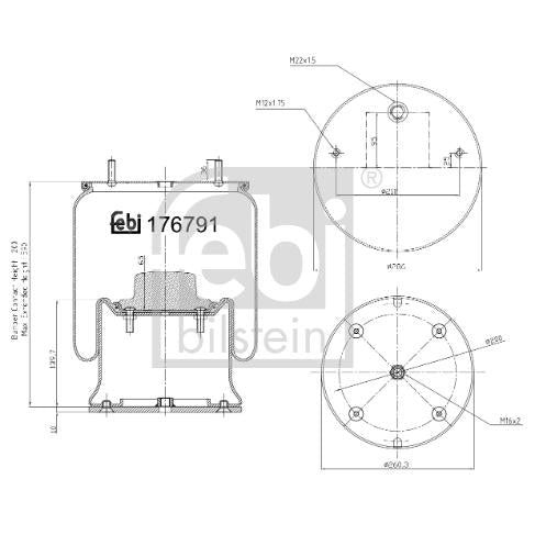 FEBI FE176791 Air Suspension Bellow