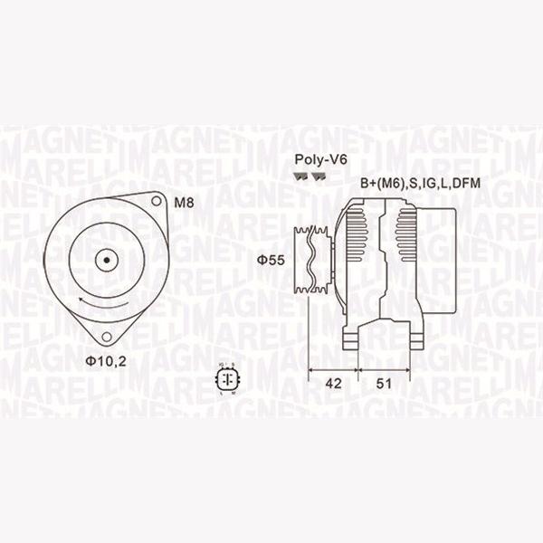 MAGNETI MARELLI 063732126010 Alternator