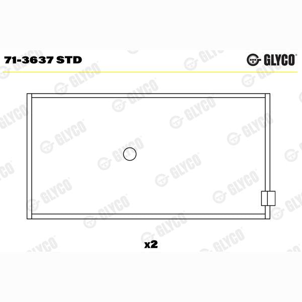 GLYCO 71-3637STD Connecting Rod Bearing