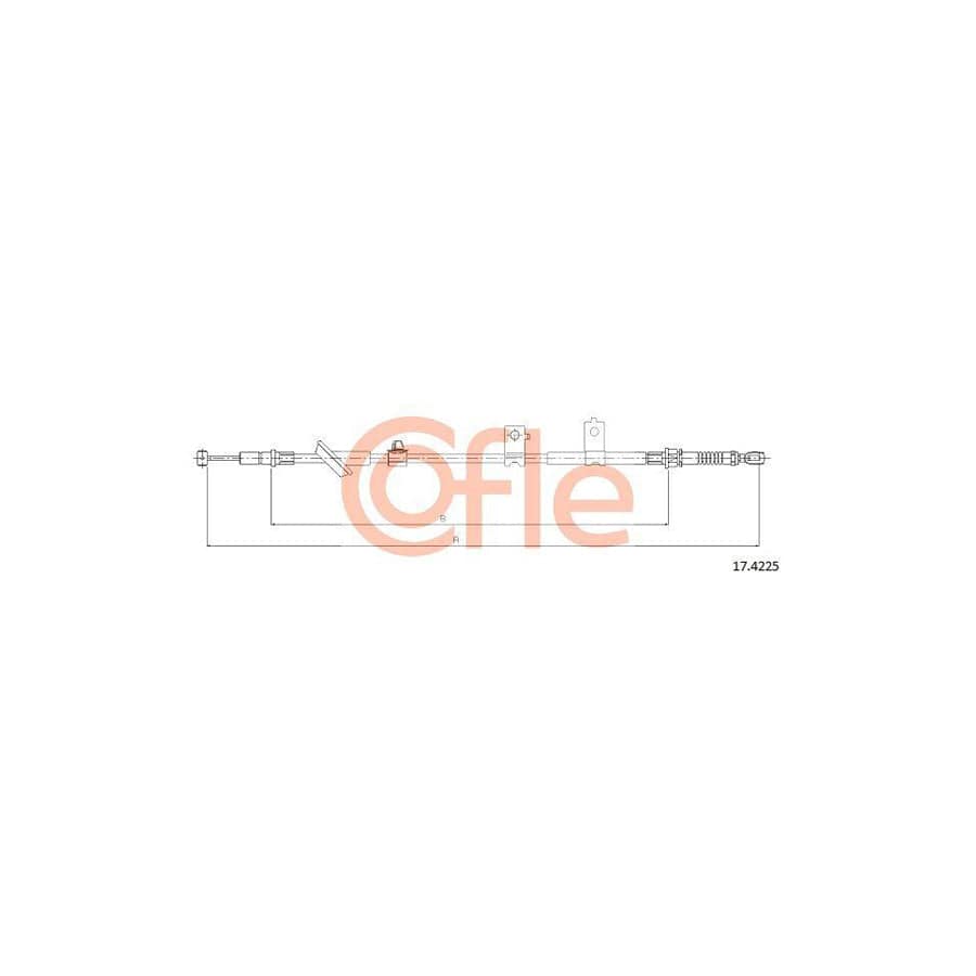 Cofle 17.4225 Hand Brake Cable for Honda Jazz