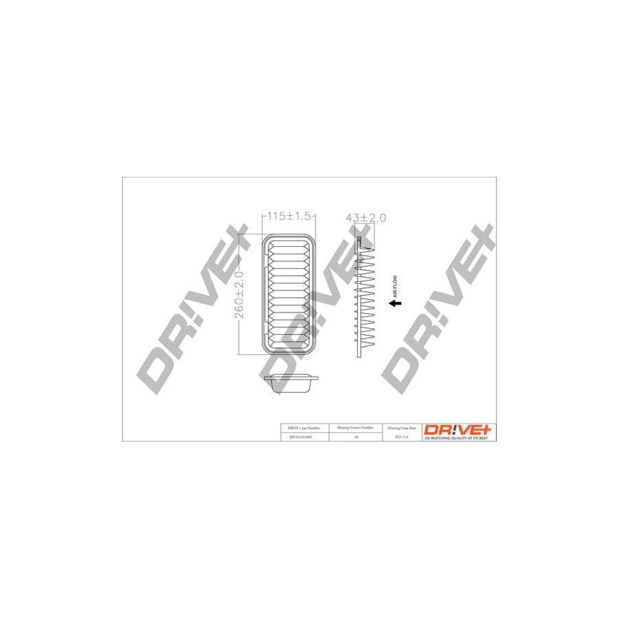 Dr!Ve+ Dp1110.10.0085 Air Filter