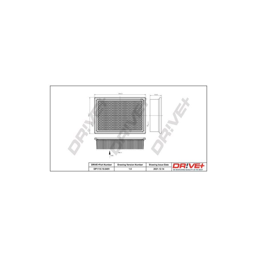 Dr!Ve+ Dp1110.10.0491 Air Filter
