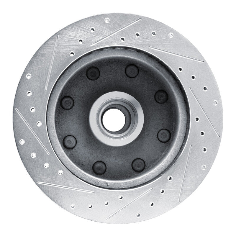 R1 Concepts R1 80-85 Ford F-250 2WD (Excl Super Duty) Front Right Drilled & Slotted Silver Brake Rotor