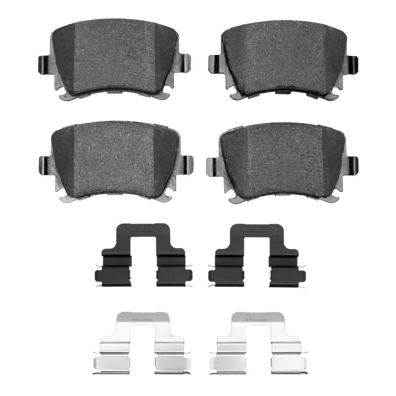 R1 Concepts R1 00-18 Audi A3 Quattro Rear Euro Ceramic Pads & Hardware Kit