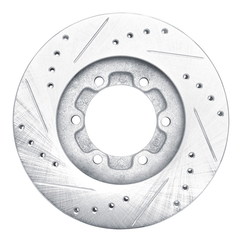 R1 Concepts R1 86-06 Chevrolet Luv Pickup (Mexico) Front Right Drilled & Slotted Silver Brake Rotor