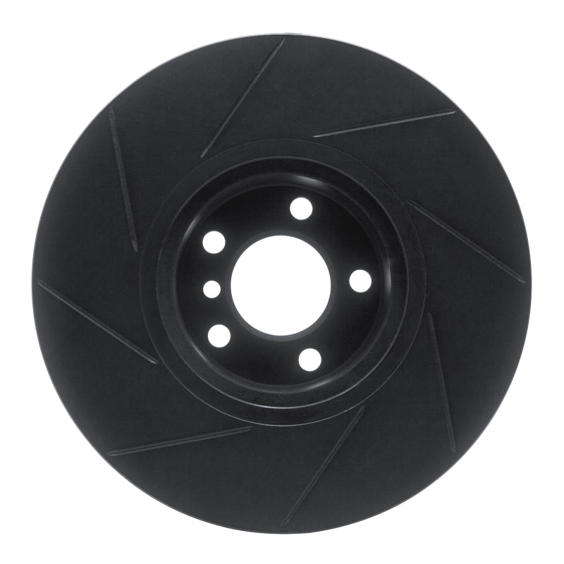 R1 Concepts R1 16-18 BMW X4 Left Front Slotted Black Brake Rotor