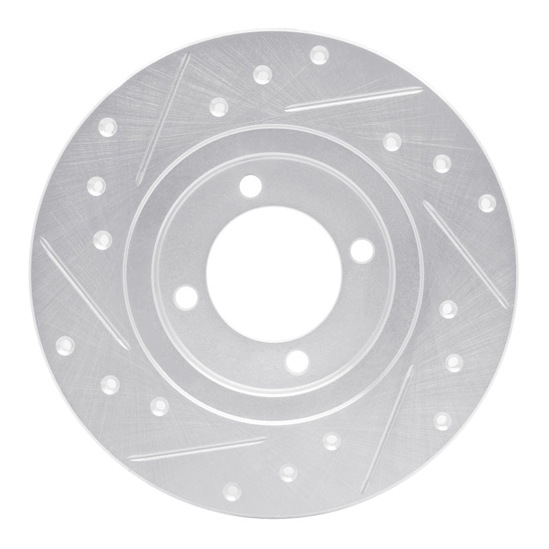 R1 Concepts R1 80-83 Toyota Corolla (US/Canada) Front Right Drilled & Slotted Silver Brake Rotor