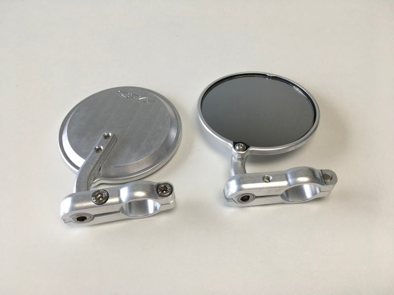 CRG Constructors CRG Hindsight Folding 3 in. Round Bar-End Mirror Right - Silver