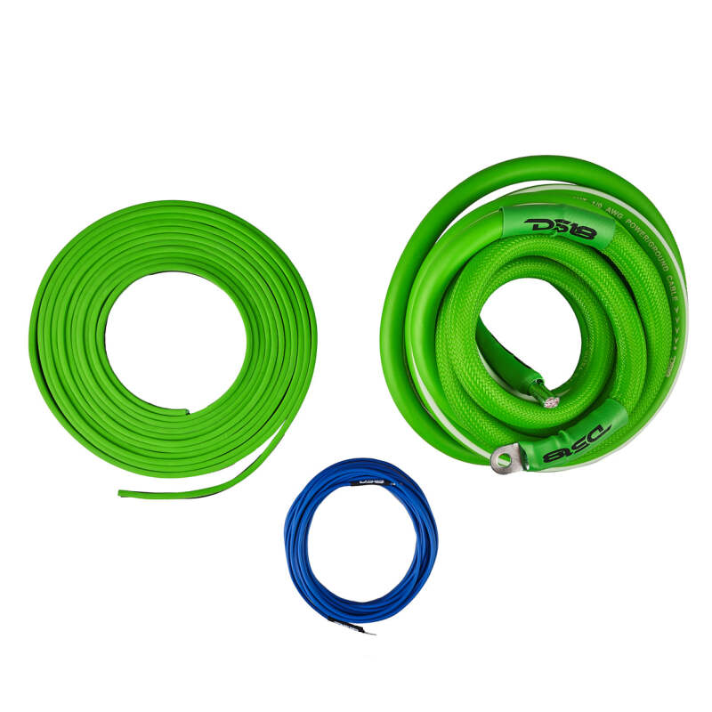 DS18 0-GA Amplifier Install Kit Advance- Green