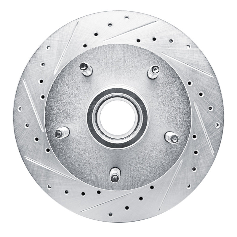 R1 Concepts R1 94-99 Dodge Ram 1500 Pickup Front Left Drilled & Slotted Silver Brake Rotor