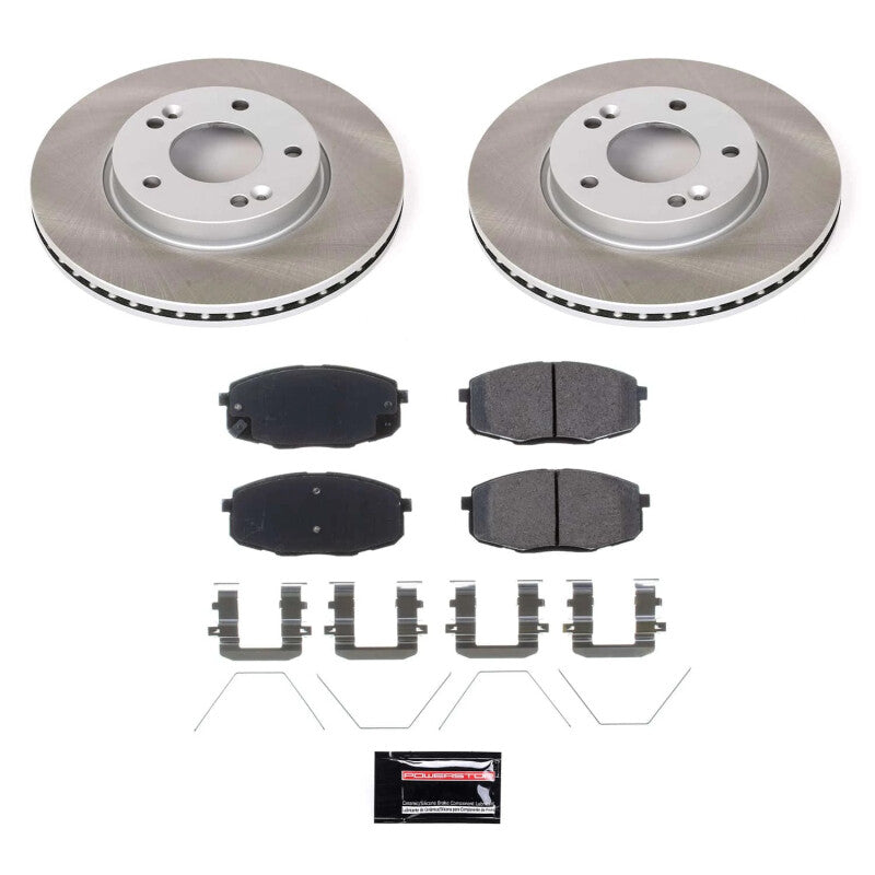 PowerStop Power Stop 17-19 Kia Soul Front Semi-Coated Rotor Kit