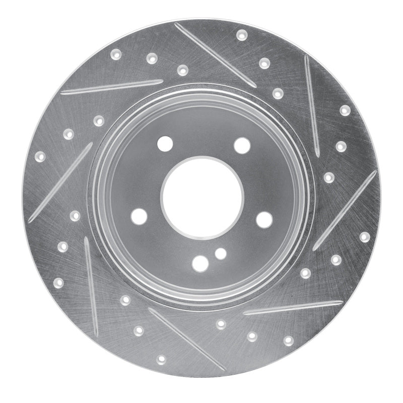 R1 Concepts R1 98-03 Mercedes-Benz E320 Rear Left Drilled & Slotted Silver Brake Rotor