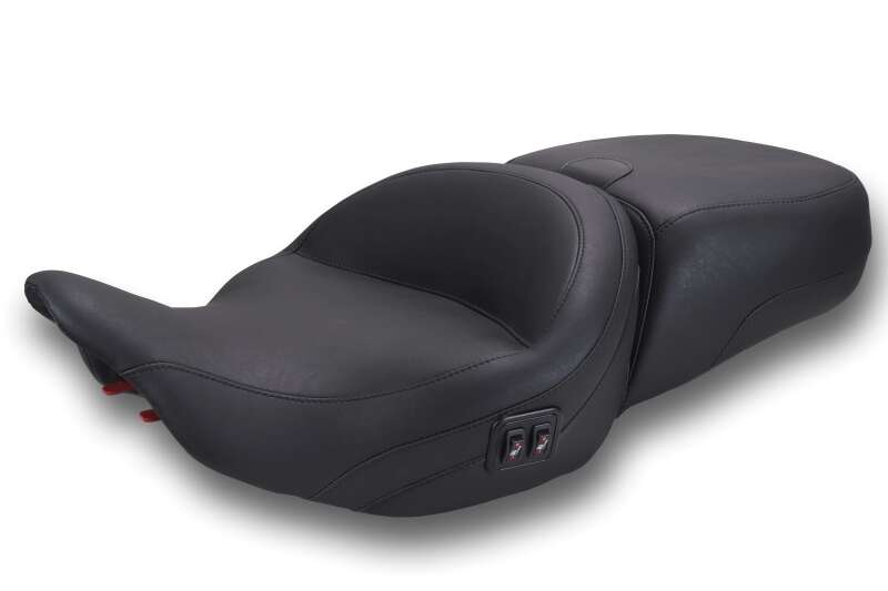 Mustang Motorcycle Mustang 23-26 Harley CVO Road Glide, Street Glide, Heated ST Smooth 1pc 2Up Blk w/Blk Thread