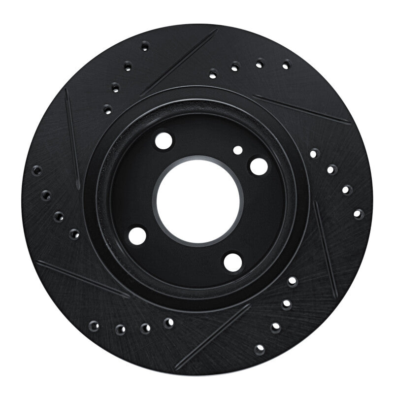 R1 Concepts R1 11-19 Ford Fiesta (USA/Canada) Front Right Drilled & Slotted Black Brake Rotor