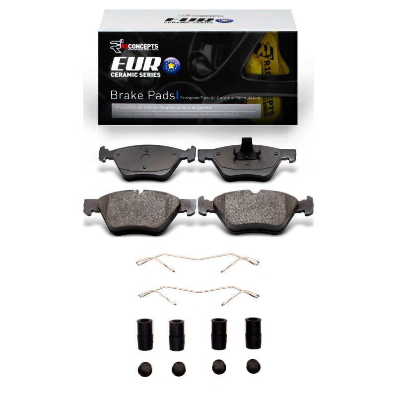 R1 Concepts R1 96-08 Chrysler Crossfire Front Euro Ceramic Pads & Hardware Kit
