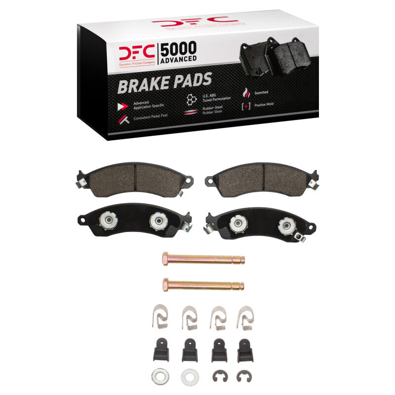 DFC 85-04 Chevrolet Corvette Front 5000 Advanced Semi Metallic Brake Pads and Hardware Kit