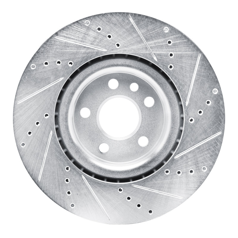 R1 Concepts R1 20-20 Jaguar F-Pace Front Left Drilled & Slotted Silver Brake Rotor
