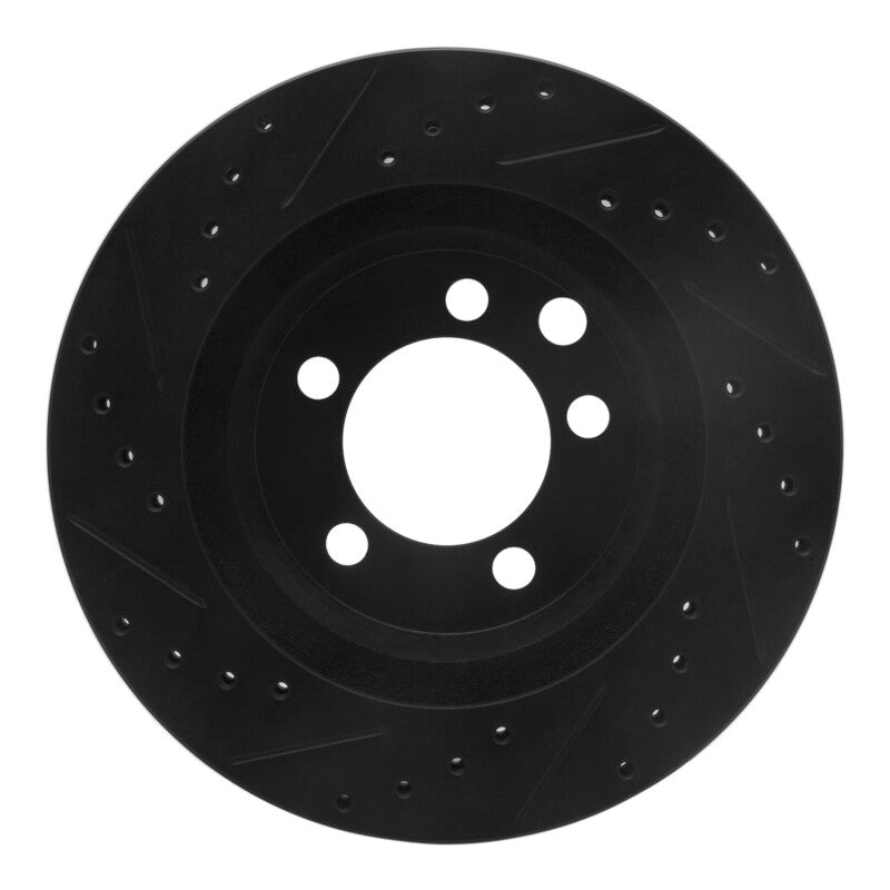 R1 Concepts R1 74-81 Dodge W100 Front Right Drilled & Slotted Black Brake Rotor