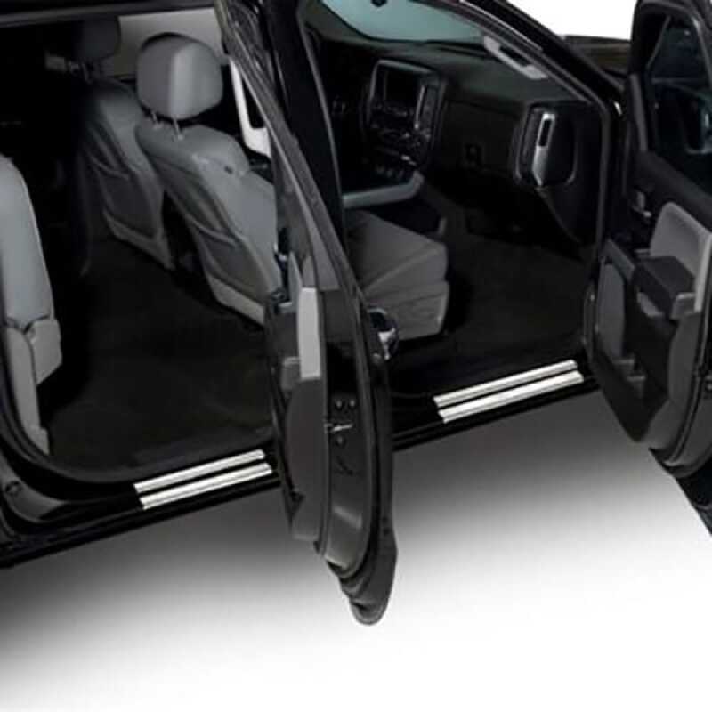 Putco 2019+ Chevrolet Silv LD Fits Double Cab and Regular Cab (2pc) w/ Bow Tie Etching SS Door Sills